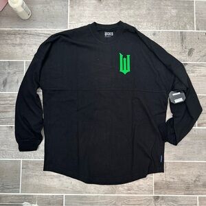 Wicked Spirit Jersey Black Long Sleeve Shirt with Green Logo